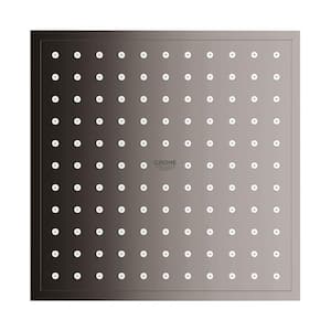 Euphoria Cube Plus1-Spray 1.75 GPM 6 in. Wall Mount Fixed Shower Head in Hard Graphite