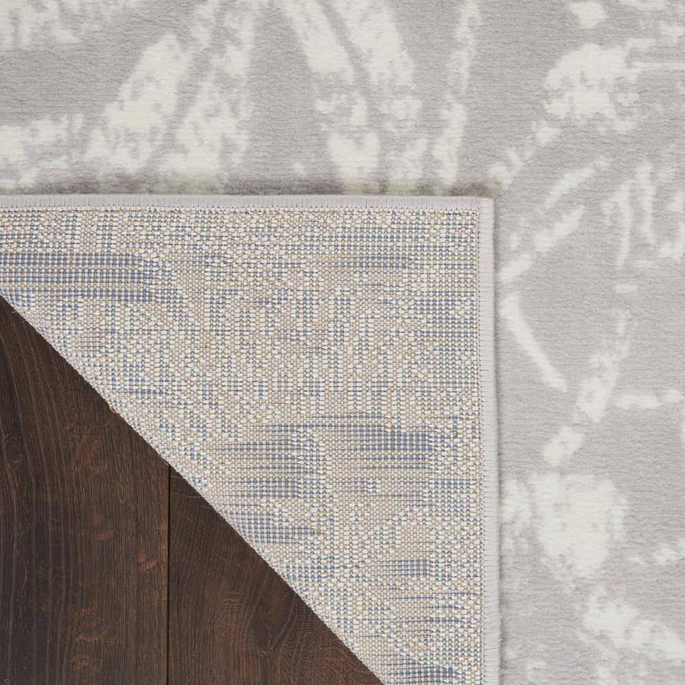 Enchanted Floral Grey 6' x 9' Synthetic Flat Woven Area Rug