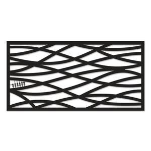 Wave 48 in. x 24 in. Black Polypropylene Multi-Purpose Decorative Panel