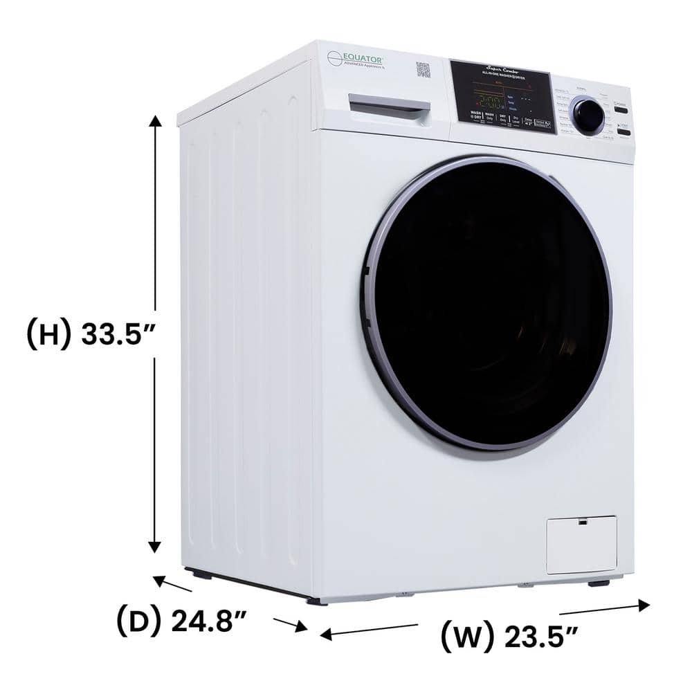 White 36" Electric Smart Combo Washer Dryer