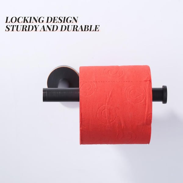 Wall Mounted Round Stainless-Steel Toilet Paper Holder in Oil Rubbed Bronze