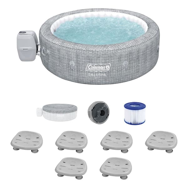 Coleman Sicily 7-Person 180-Jet Round Inflatable Hot Tub with Pool and Spa Seat (6-Pack)
