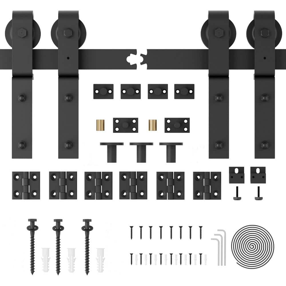 48 in. Bi-Fold Sliding Barn Door Hardware Track Kit for 4 Closet Door, Support for Top Mount and Side Mount price history on PriceWatchPro