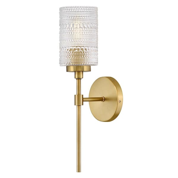 Mabel 5.25 in. 1 Light Lacquered Brass Vanity Light