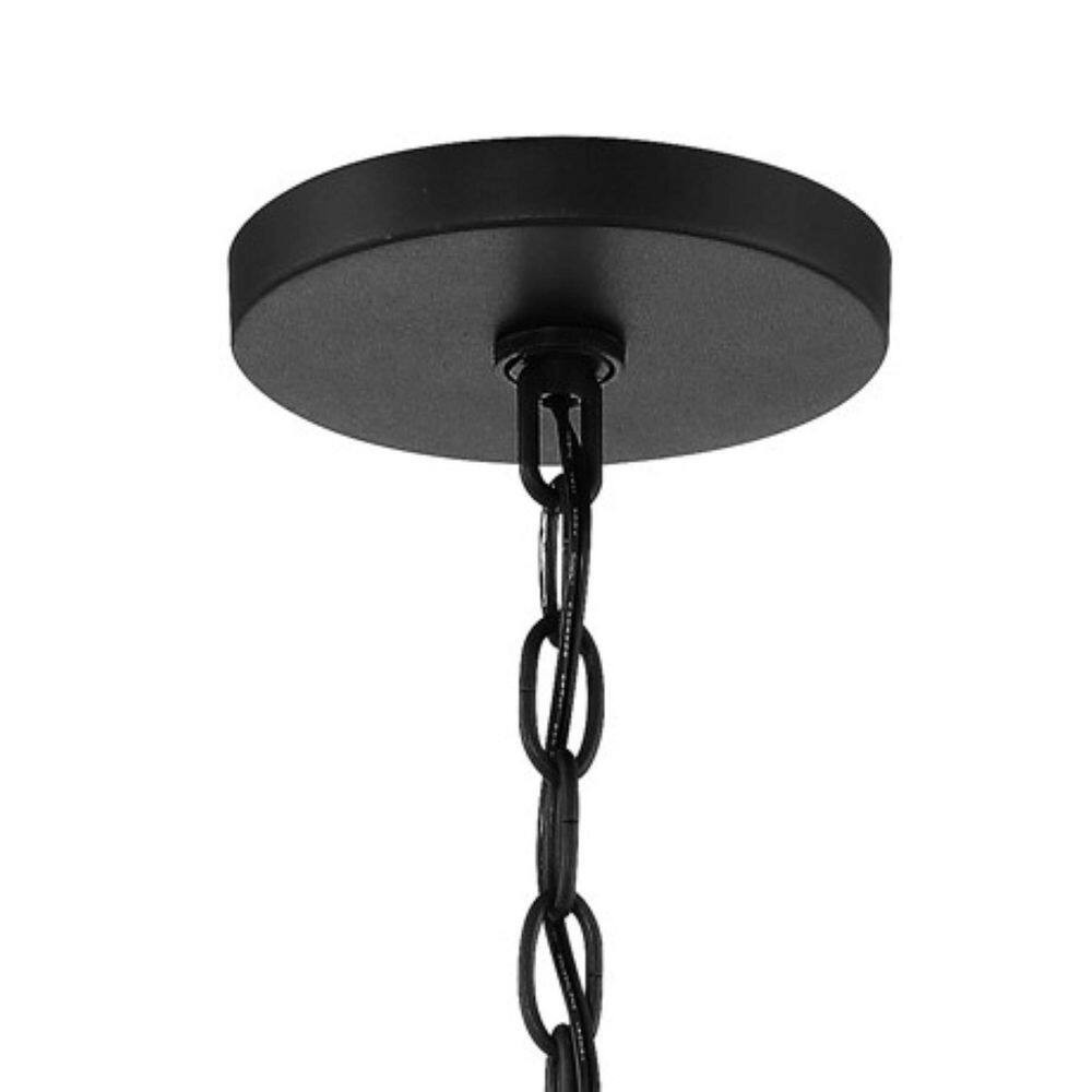 Sand Coal Nickel 5-Light Glass Chandelier Pendant