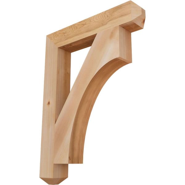 Ekena Millwork 3.5 in. x 32 in. x 24 in. Western Red Cedar Westlake Craftsman Smooth Bracket