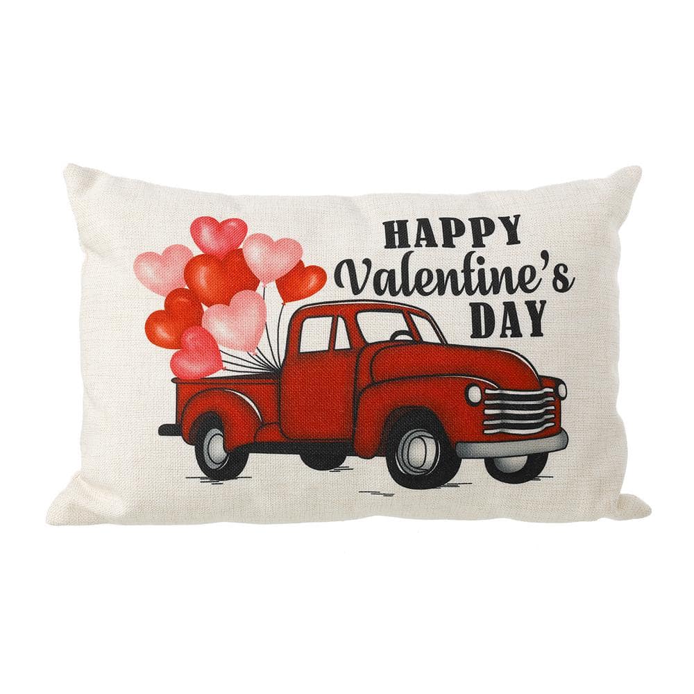 Happy Harvest Vintage Pickup Truck Throw Pillow