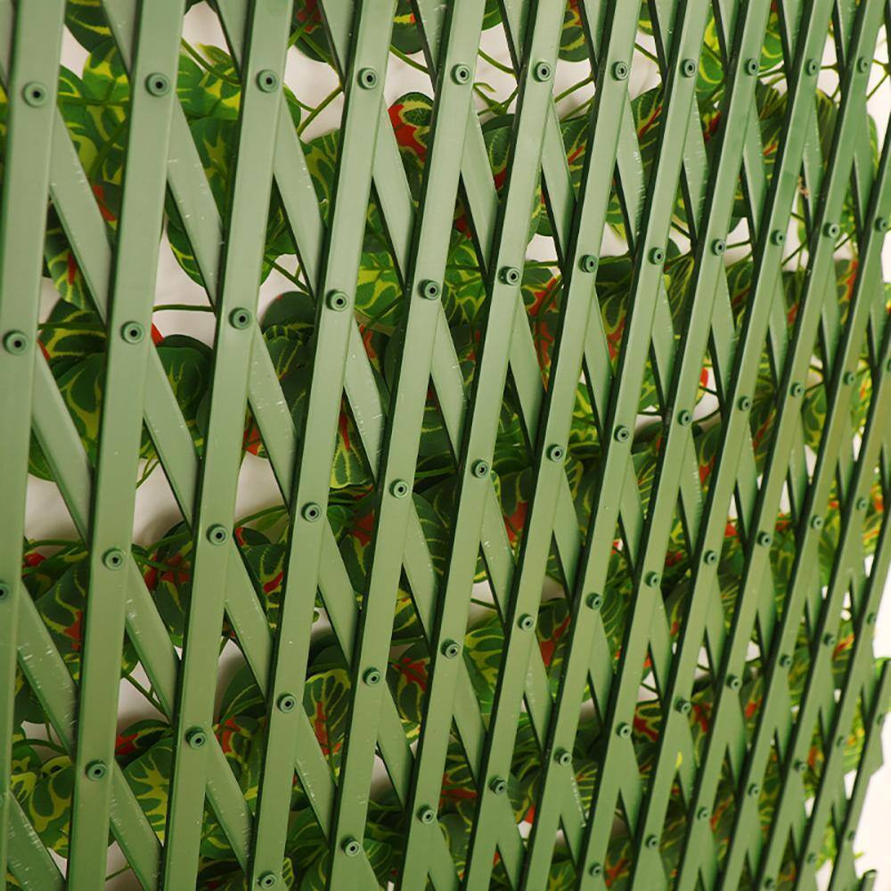 Wellco Expandable Fence Artificial Leaves Privacy Screen Panel for