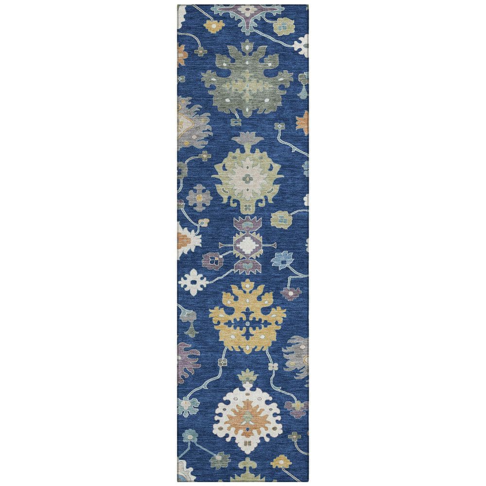 Chantille Machine Washable Indoor/Outdoor Abstract ACN2532 Navy 2 ft. x 7 ft. Runner Rug price history on PriceWatchPro