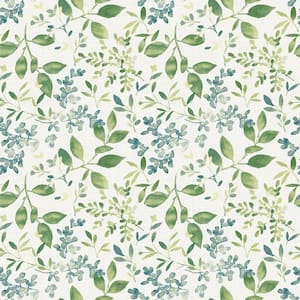 Tinker Green Woodland Botanical Wallpaper Sample