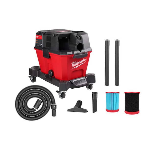 M18 FUEL 6 Gal. Cordless Wet/Dry Shop Vacuum with Filters, Hose, and Accessories