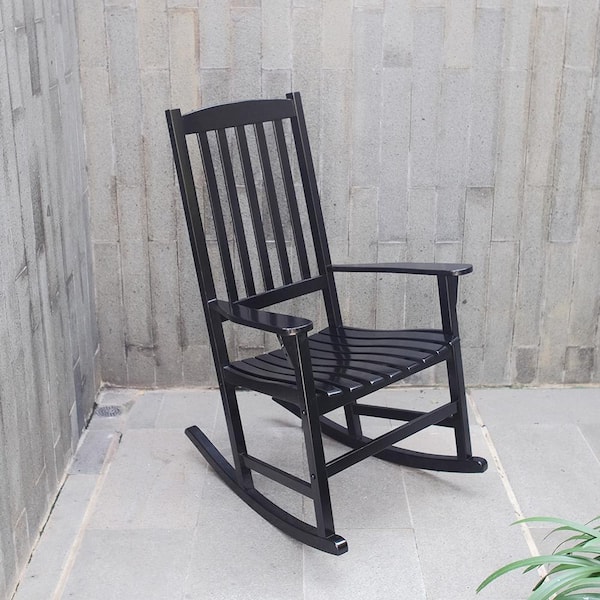 cambridge casual alston porch rocking chair black