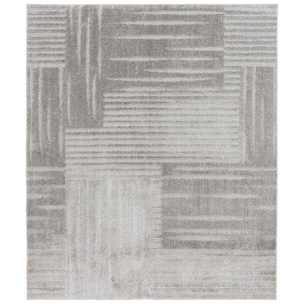 Unbranded Intercept Light Gray 7 ft. x 9 ft. Area Rug
