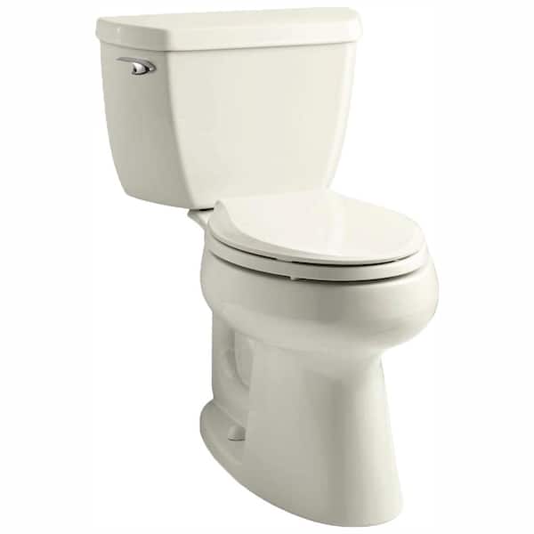 KOHLER Highline 2-piece 1.28 GPF Single Flush Elongated Toilet in Biscuit, Seat Not Included