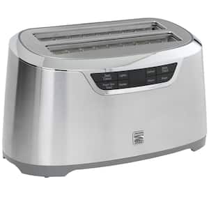 Elite 4-Slice Long Slot Toaster Silver Stainless Steel with Auto-Lift. and Digital Controls
