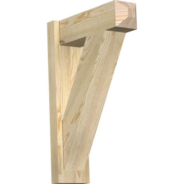 Ekena Millwork 6 in. x 26 in. x 18 in. Douglas Fir Traditional Craftsman Rough Sawn Outlooker