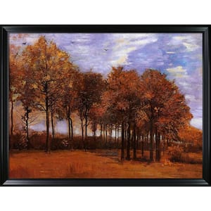 Autumn Landscape, 1885 by Vincent Van Gogh Black Matte Framed Nature Oil Painting Art Print 41 in. x 53 in.