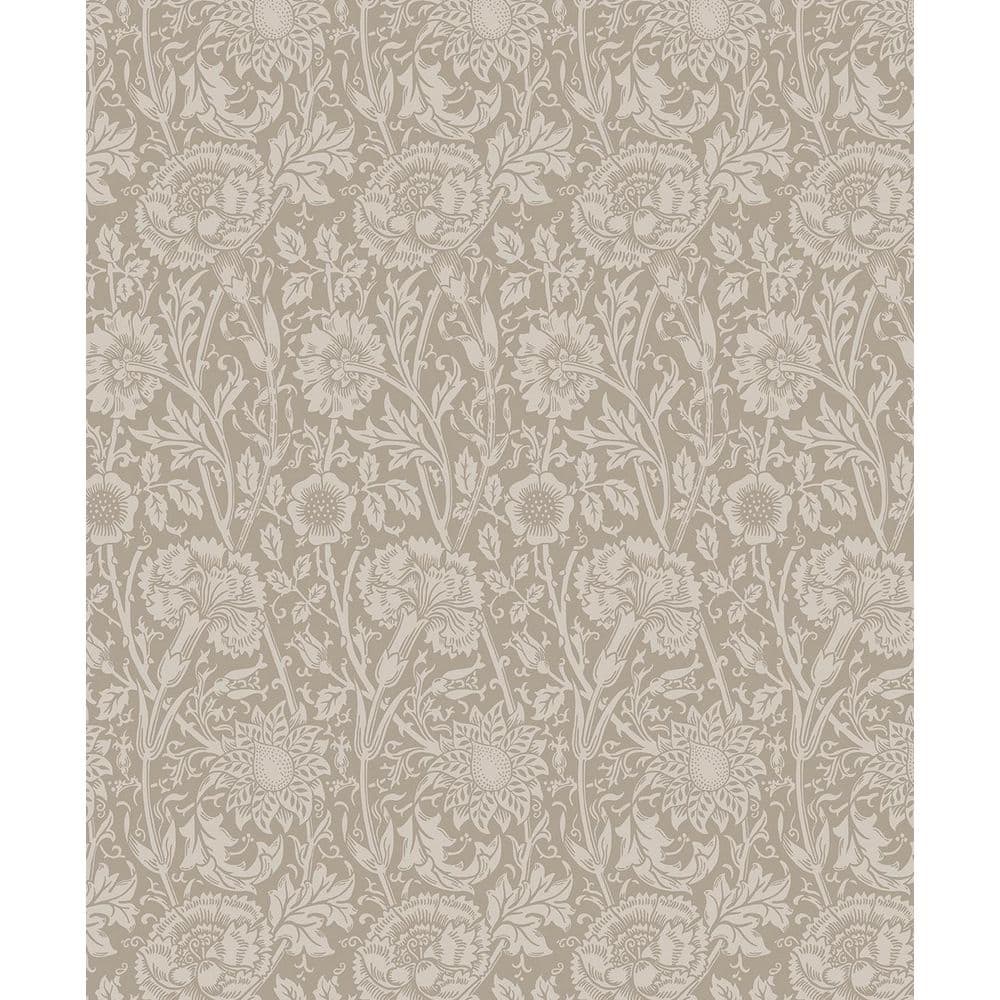 Taupe Tonal Floral Trail Unpasted Nonwoven Paper Wallpaper Roll 57.5 sq. ft. price history on PriceWatchPro
