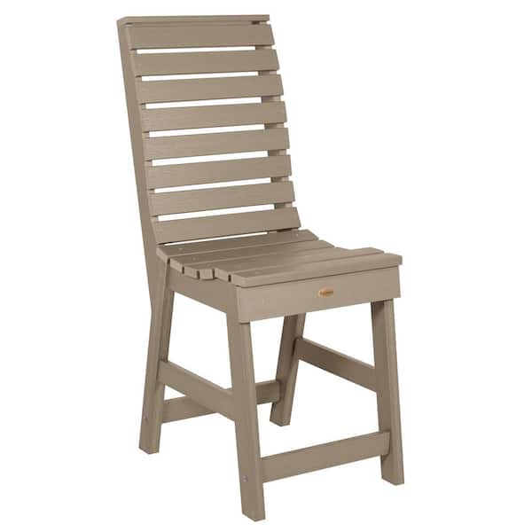 Highwood Weatherly Woodland Brown Recycled Plastic Counter Height Side Chair
