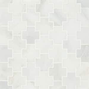 Monet Square 2 in. x 2 in. Honed Oriental White Marble Mosaic Tile (4.58 sq. ft./Case)