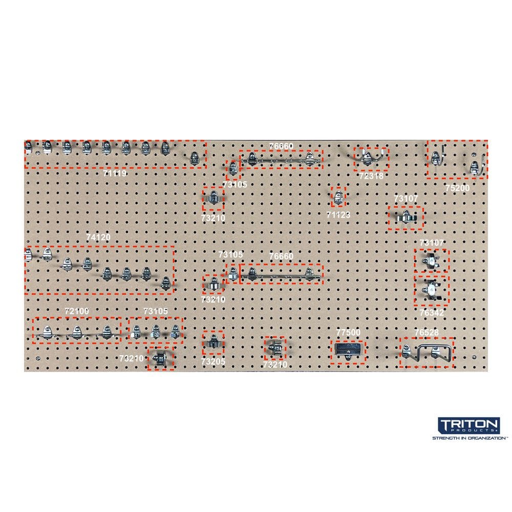 Natural High Density Fiberboard Pegboards, Set of 2