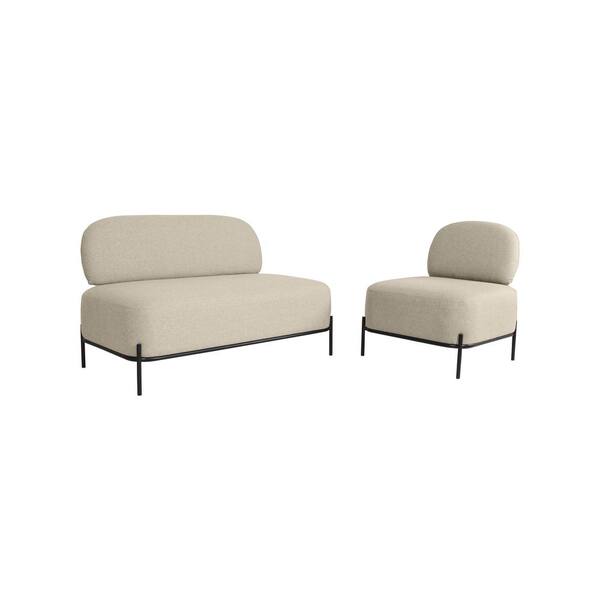 ARTFUL LIVING DESIGN Flora Beige Living Room Sets with Metal Legs