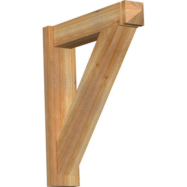 Ekena Millwork 6 in. x 30 in. x 26 in. Western Red Cedar Traditional Arts and Crafts Rough Sawn Outlooker