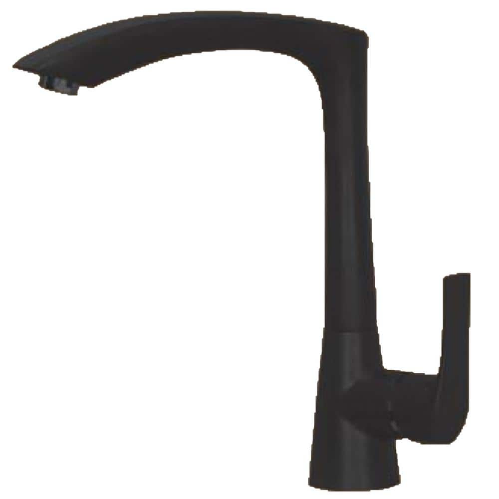 Single Handle Deck Mounted Standard Kitchen Faucet with Deckplate Included 