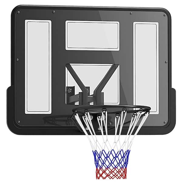 Soozier 43 in. Wall Mounted Basketball Hoop, Basketball Goal Combo Kitwith Reinforced Shatter Resistant Backboard and Net