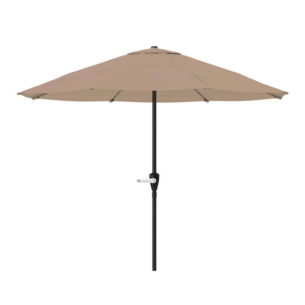 Pure Garden 9 ft. Aluminum Patio Market Umbrella with Hand Crank in