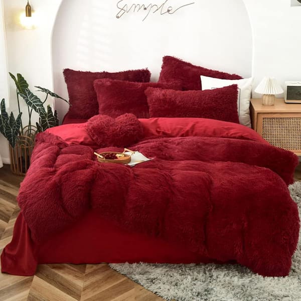 Queen Duvet Cover Set store Red Season