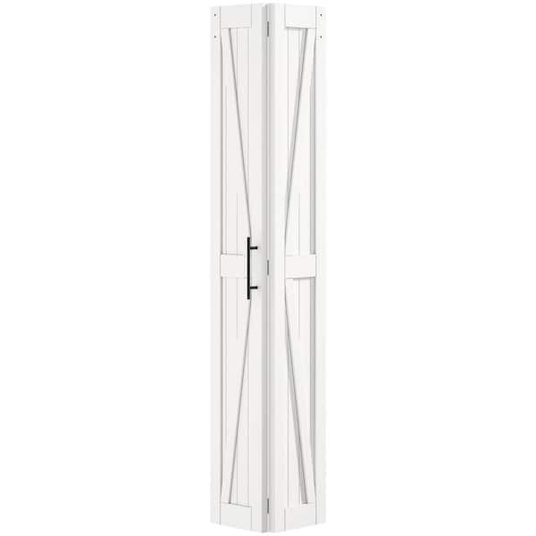 HOMEIBRO 36 in. x 84 in. Solid Core White color Interior Sliding Barn Door Slab with Hardware Kit