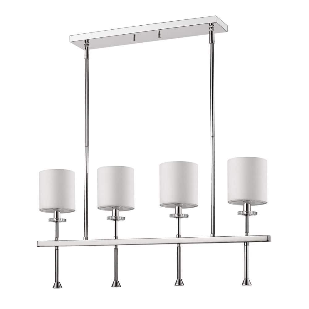 60-Watt 4-Light Nickel Pendant Light with Metal, No Bulbs Included price history on PriceWatchPro