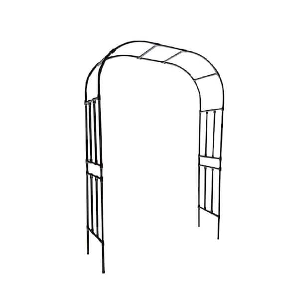 Unbranded 98 in. x 94 in. Garden Arch Trellis for Climbing Plant Support, and Arch Flower Rack for Vine Greeneries Metal Arbor
