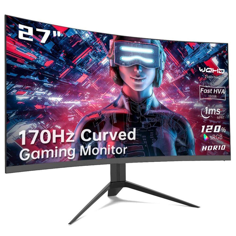 27in. Wide HD 2560x1440p Curved Gaming Monitor, 170Hz,1ms,FreeSync/G-Sync Compatible, HDR10, 1500R, DisplayPort/HDMI/USB price history on PriceWatchPro