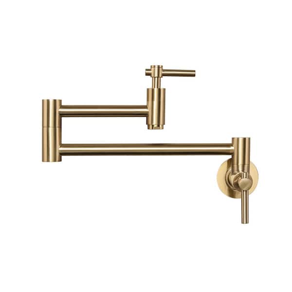 AVITAS 1.8 GPM Wall Mounted Solid Brass Pot Filler with 2 Handles in