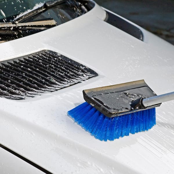 10 in. Waterflow Scrub Brush with Squeegee (2-Pack)