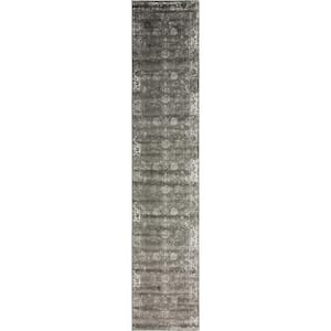 Sofia Casino Dark Gray 3' 3 x 16' 5 Runner Rug