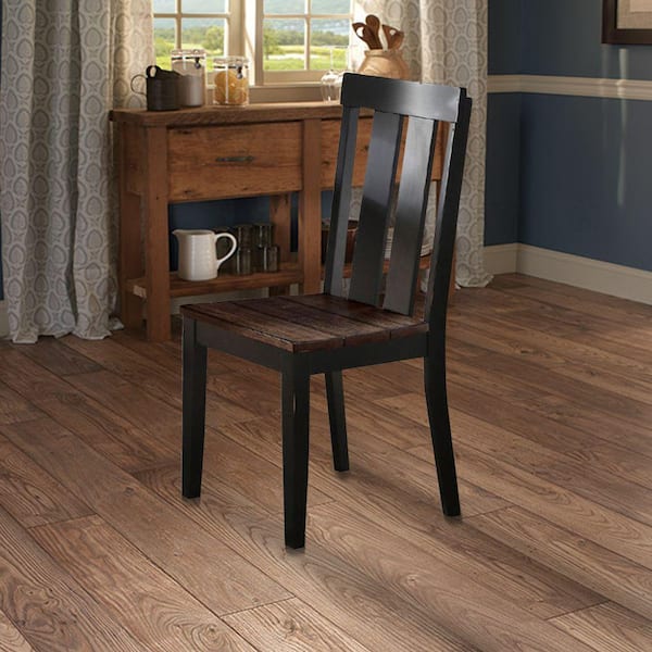 Black Rubber Wood Dining Chair, Rubber Hardwood Flooring Home Depot