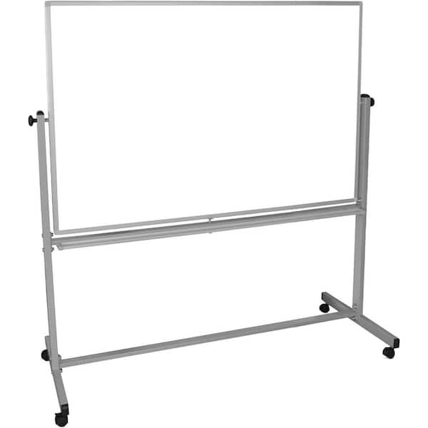 60 in. L Mobile Dry Erase Whiteboard with Casters, Durable Metal Whiteboard for Schools and Offices
