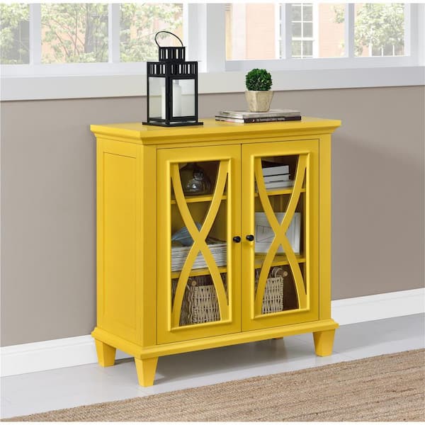 Altra Furniture Ellington Yellow Storage Cabinet