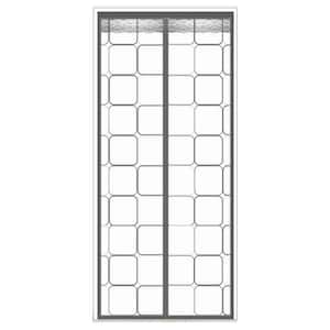 36 in. x 83 in. White Insulated Vinyl Magnetic Screen Door with Heavy Duty Magnets and EVA Mesh Curtain