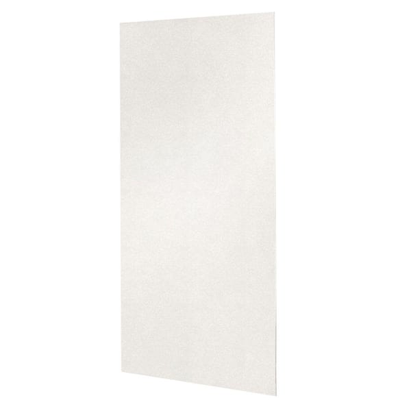 Swan 48 in. x 96 in. 1-piece Easy Up Adhesive Shower Wall Panel in Tahiti White