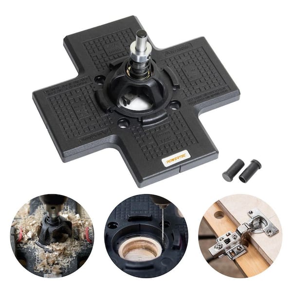 POWERTEC Concealed Hinge Jig with 35 mm Forstner Bit for Cabinet