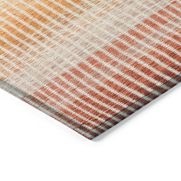Chantille Machine Washable Indoor/Outdoor Abstract ACN2313 Terracotta 8 ft. x 10 ft. Area Rug