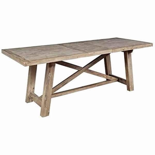 Benjara Brown Wood Rectangle 39.5 in. 4 Legs Base Dining Table Seats 4