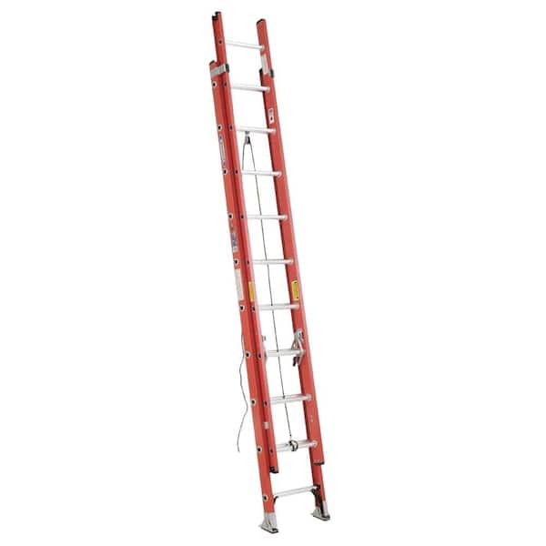 Werner 20 ft. Fiberglass Extension Ladder (19 ft. Reach Height) with 300 lb. Load Capacity Type IA Duty Rating