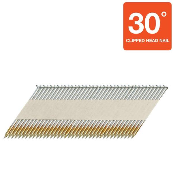 Hitachi 3-1/2 in. x 0.131 in. Clipped-Head Smooth Shank Hot-Dipped Galvanized Framing Nails (2,500-Pack)