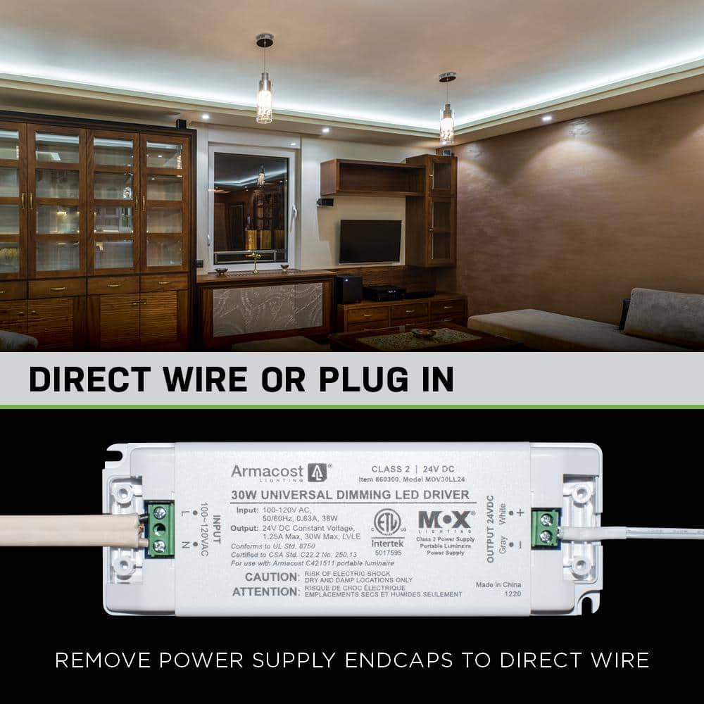 16 ft. White LED Dimmable Tape Light Kit