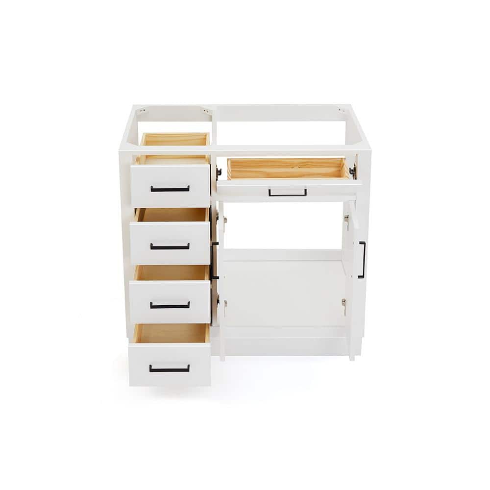 Hepburn 36" White Hardwood Single Freestanding Vanity Cabinet